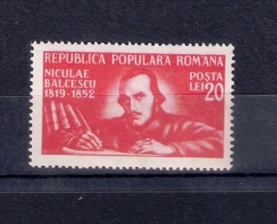 ROMANIA 1948 - 130 ANI DE LA NASTEREA LUI N. BALCESCU, MNH - LP 247 foto