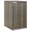 Gossi magazie de pubela cu roti, gri, 70x80x117 cm, poliratan