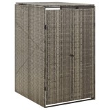 Cumpara ieftin Magazie de pubelă cu roți, gri, 70x80x117 cm, poliratan