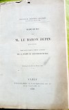 F920-I-Editie veche 1862 Discursul M. Le Baron Dupin Senator.