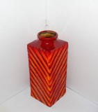 Vază rectangulară, ceramică glazurată hand made, 1974 - design Franz Josef Altenburg, Gmundner Keramik, Austria