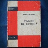 PAGINI DE CRITICA - FRANZ MEHRING - MICA BIBLIOTECA CRITICA