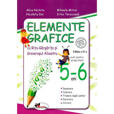 Elemente grafice 5-6 ani. Ed.2 - Alice Nichita, Mihaela Mitroi foto