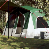VidaXL Cort cabină de camping, 5 persoane, verde, impermeabil