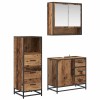 VidaXL Set de mobilier pentru baie 3 pcs Lemn vechi 65 x 33 x 60 cm 3402332
