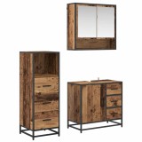 vidaXL Set de mobilier pentru baie 3 pcs Lemn vechi 65 x 33 x 60 cm 3402332