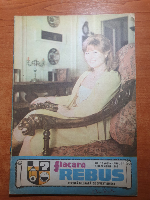 revista flacara rebus 1 decembrie 1983 - 7 rebusuri completate din 20