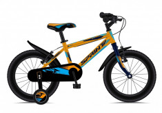Bicicleta Copii Sprint Casper orange blue 16 inch foto