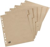 Separator carton reciclat OXFORD Touareg A4 265g/mp 5 buc/set bej natural