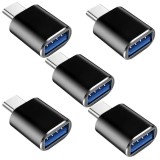 Set 5x Adaptor Conversie USB 3.0 la USB Type-C, USB-A, USB-C Negru, Dactylion
