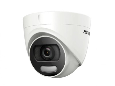 Camera supraveghere Dome Hikvision TurboHD 5.0 ColorVu DS-2CE72HFT-F, 5 MP, lumina alba 20 m, 2.8 mm foto