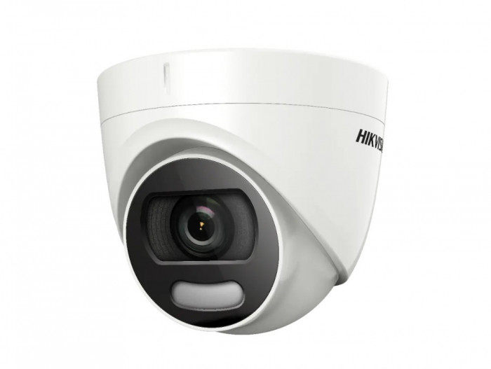 Camera supraveghere Dome Hikvision TurboHD 5.0 ColorVu DS-2CE72HFT-F, 5 MP, lumina alba 20 m, 2.8 mm