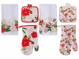 Cumpara ieftin Set textile bucatarie Craciun 38x64 cm, 17x30 cm, 18x18 cm