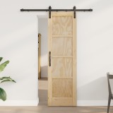 Ușă glisantă vidaXL cu set de accesorii 61x198.5 cm din lemn masiv de pin