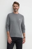BOSS pulover din amestec de casmir BOSS CASUAL culoarea gri, light, 50471343