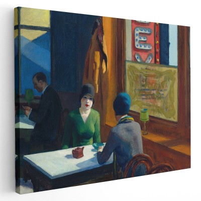 Tablou pictura Chop Suey de Edward Hopper 1555 Tablou canvas pe panza CU RAMA 60x80 cm foto