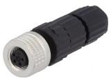 Conector M8 Mamă 4 PIN Drept Pe Cablu Mufă E 4A Filet M8