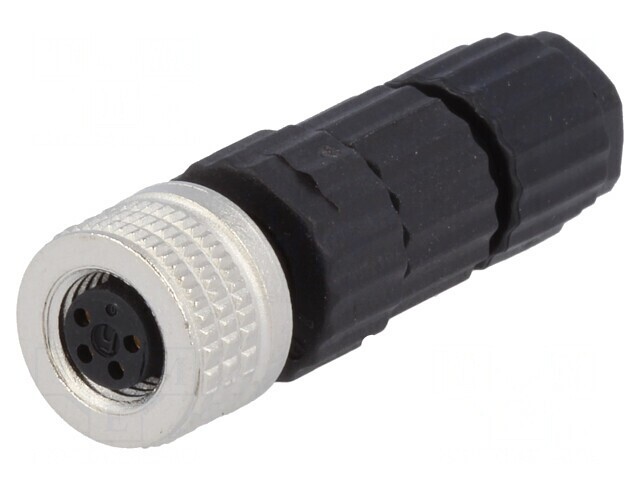 Conector M8 Mamă 4 PIN Drept Pe Cablu Mufă E 4A Filet M8