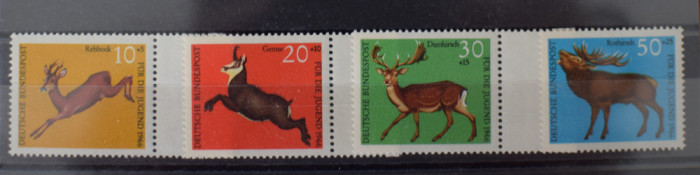 TS24/01 Timbre Bundespost - Animale - nestampilat 1966