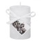 Lum&acirc;nare Decorativă, Model Cotton, Timp Ardere 15 Ore, Diametru 5 cm, &Icirc;nălțime 7.5 cm, Parafină, Alb