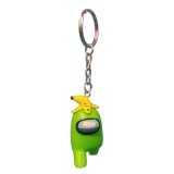 Figurina breloc 3D, Among Us, Seria 2, Verde si Galben