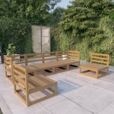 vidaXL Set mobilier de grădină, 6 piese, maro miere, lemn masiv de pin