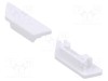 Obturator alb pentru LED profile TOPMET set 20 buc. ABS ARC12
