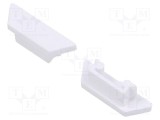 Obturator alb pentru LED profile TOPMET set 20 buc. ABS ARC12