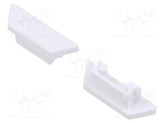 Obturator alb pentru LED profile TOPMET set 20 buc. ABS ARC12 foto