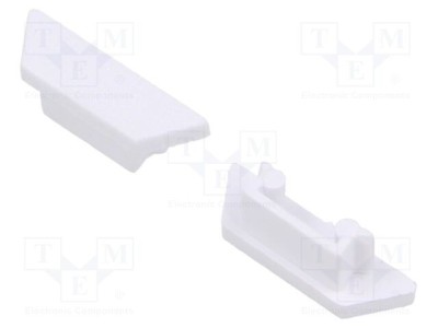 Obturator alb pentru LED profile TOPMET set 20 buc. ABS ARC12 foto