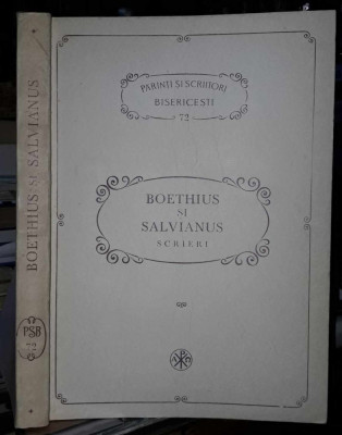 PSB-Parinti si scriitori bisericesti-Boethius si Salvianus-nr.72 foto