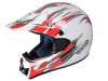 Casca Moto Enduro Awina TN8686-30 Alb/Rosu, Marimea S, Omologata CE, Protectie si Ventilatie Optima