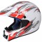 Casca enduro Awina TN8686-30, Alb-Rosu, Marimea S