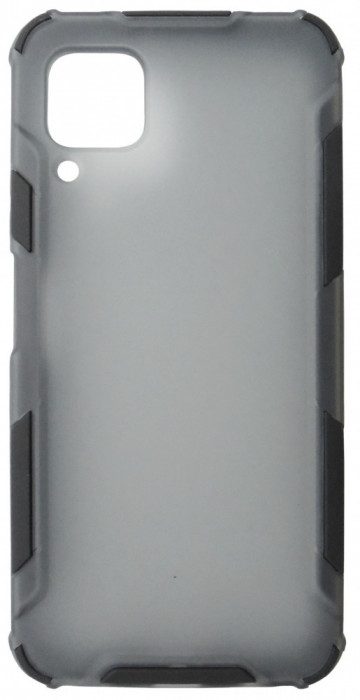 Husa tip capac spate Atlas antisoc plastic gri semitransparent + silicon negru pentru Huawei P40 Lite