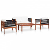 Set mobilier de gradina, 4 piese, lemn masiv de acacia GartenMobel Dekor, vidaXL