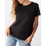 Tricou Basic din Bumbac Negru