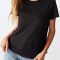 Tricou Basic din Bumbac Negru