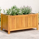 Cumpara ieftin Jardinieră de grădină cu căptușeală, 80x42x40 cm, lemn acacia
