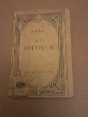 Boileau - L art poetique (lb. franceza) foto