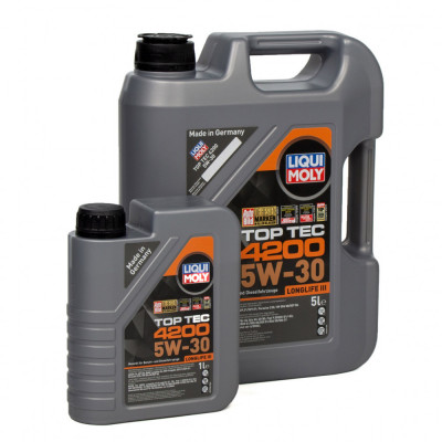 Set Ulei Motor Liqui Moly Top Tec 4200 Longlife III 5W-30 5L 8973 + Ulei Motor Liqui Moly Top Tec 4200 Longlife III 5W-30 1L 8972 foto