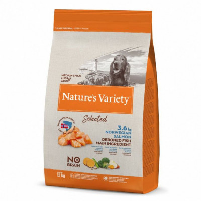 Nature&amp;amp;#039;s Variety Dog Selected Medium No Grain Salmon 12 kg foto