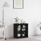 VidaXL Dulap cu lumini LED, stejar negru, 60,5x37x67 cm