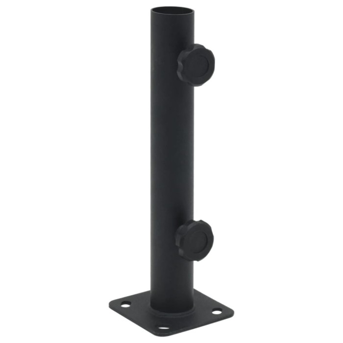 vidaXL Suport de umbrelă pentru st&acirc;lp de &Oslash;32/34/38 mm, negru mat, oțel