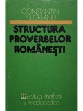 Constantin Negreanu - Structura proverbelor romanesti (Editia: 1983)