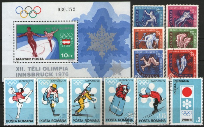 Lot timbre cu sport de iarna