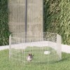 VidaXL Cușcă pentru iepuri, 8 panouri, 54x60 cm, fier galvanizat
