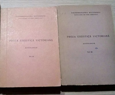 Proza eseistica victoriana volumele 2-3 foto