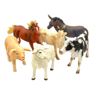 Set 6 figurine cu animale mari de la Ferma &amp;ndash; Farm Animals foto