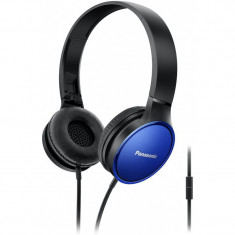 Handsfree Casti On-Ear Panasonic RP-HF300ME-A, Cu microfon, 3.5 mm, cu banda, Albastru PNS00164
