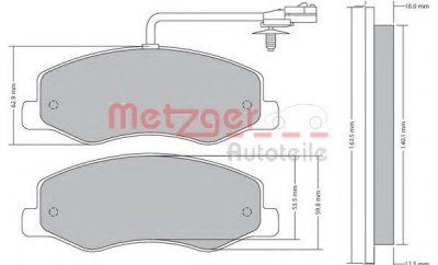 Set placute frana,frana disc OPEL MOVANO B bus (2010 - 2016) METZGER 1170595 foto